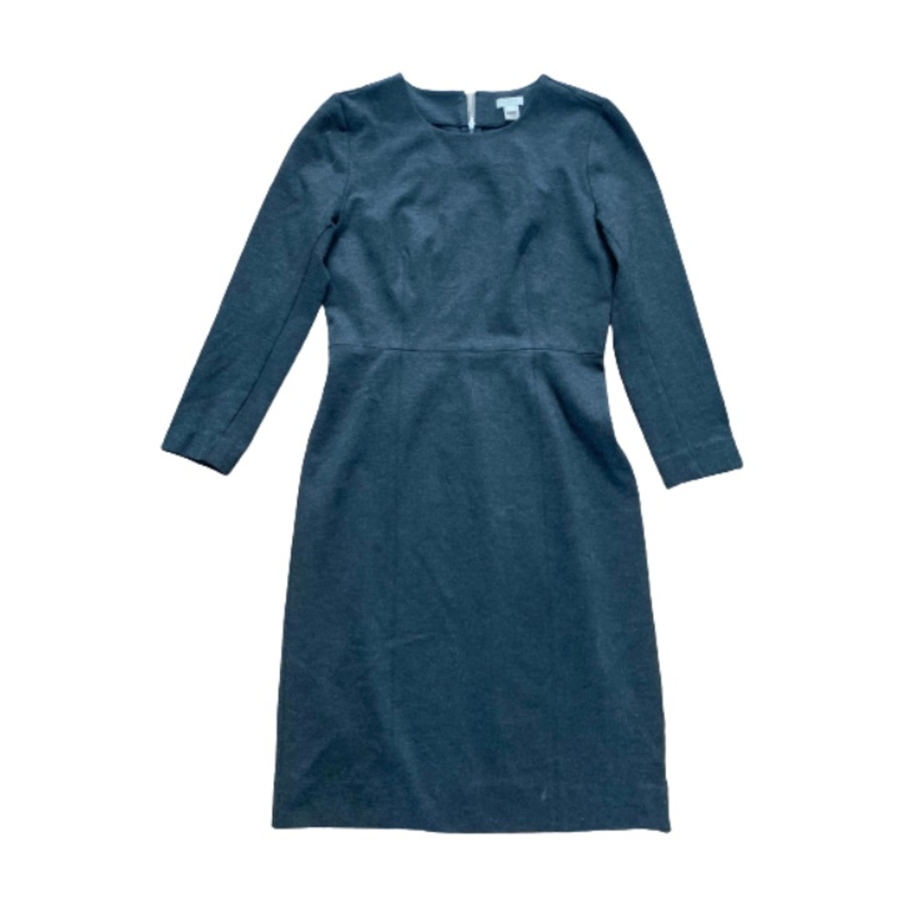 J. Crew Factory Grey Knit Dress with Back Zip